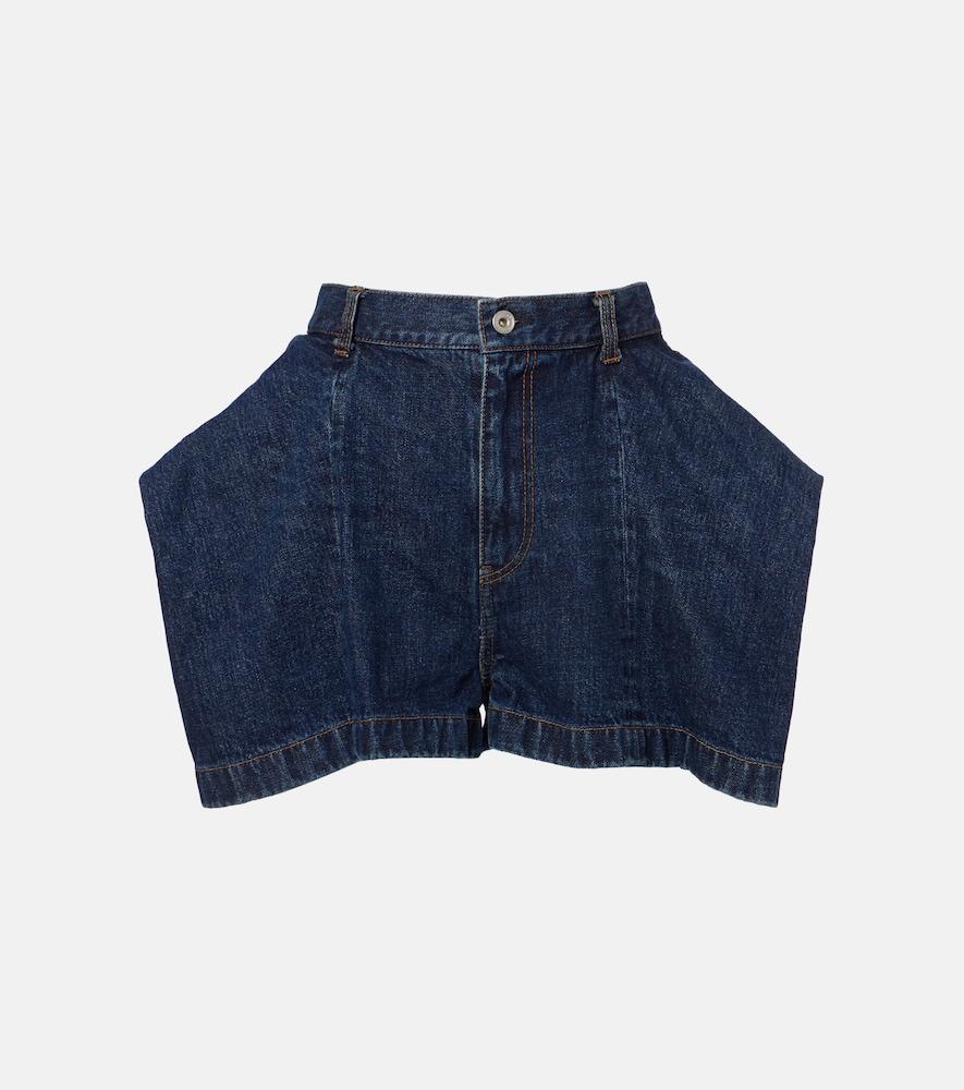 sacai denim shorts