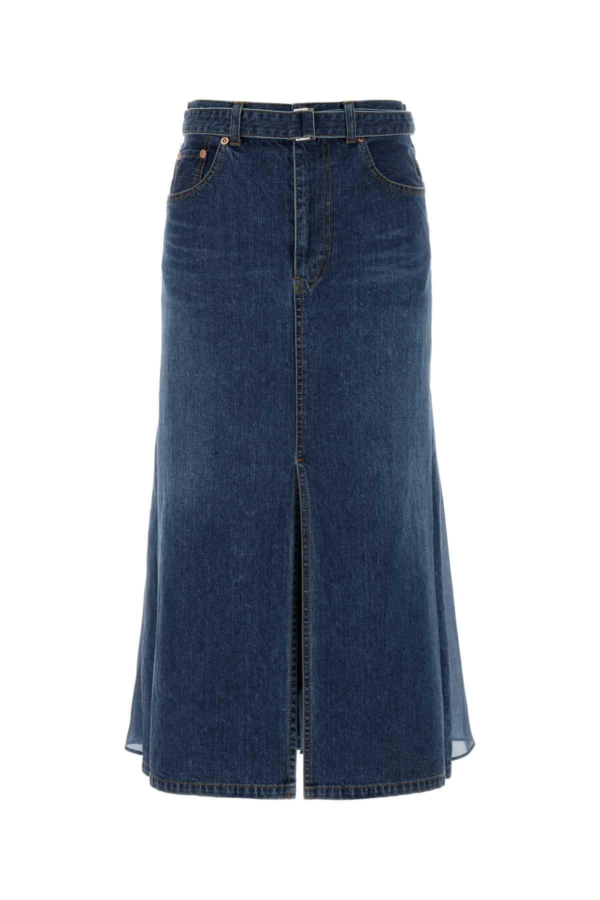 sacai denim skirt