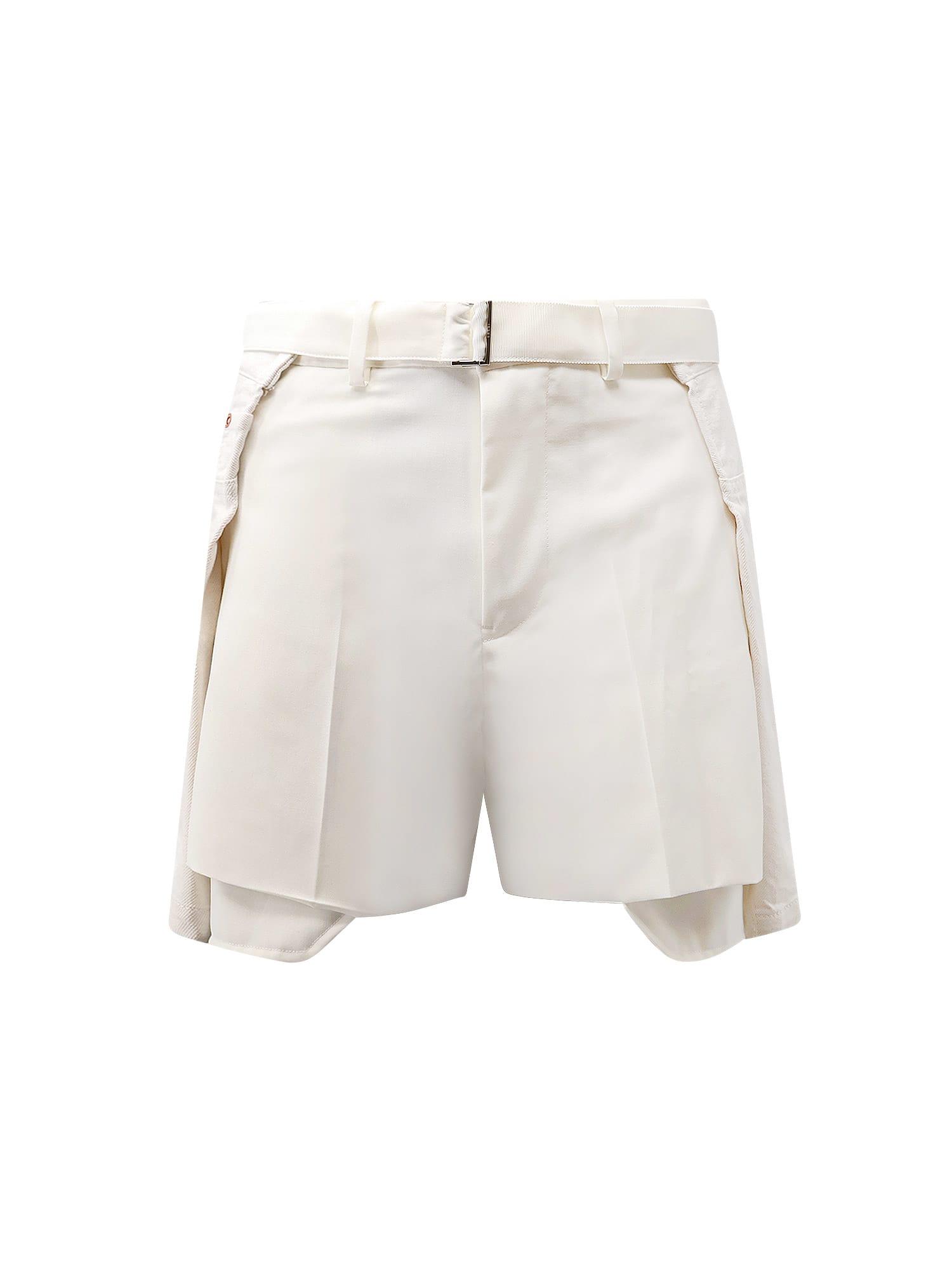 sacai double fabric shorts