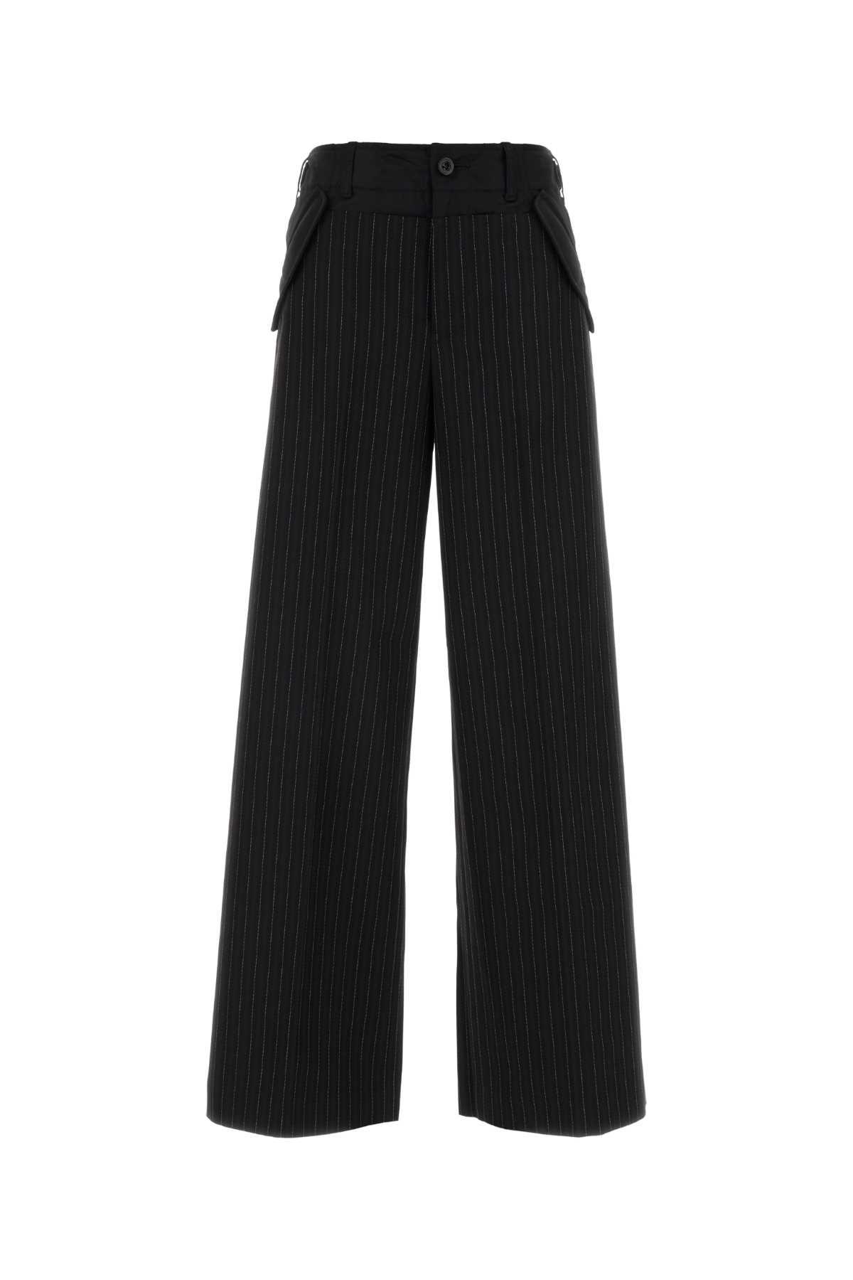 sacai embroidered polyester blend pant