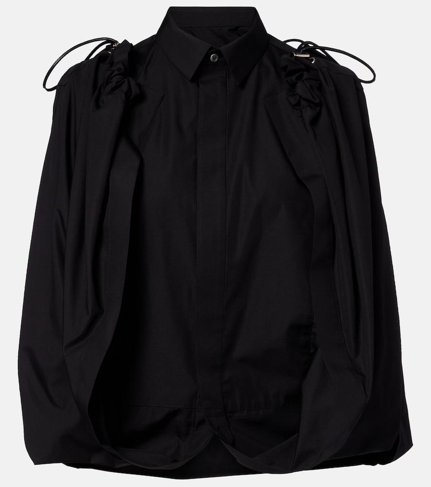 sacai gathered shirt