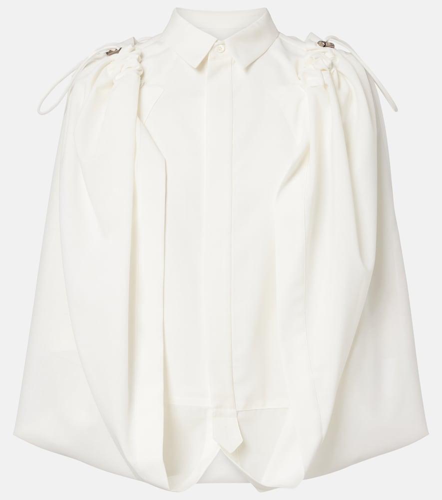 sacai gathered shirt