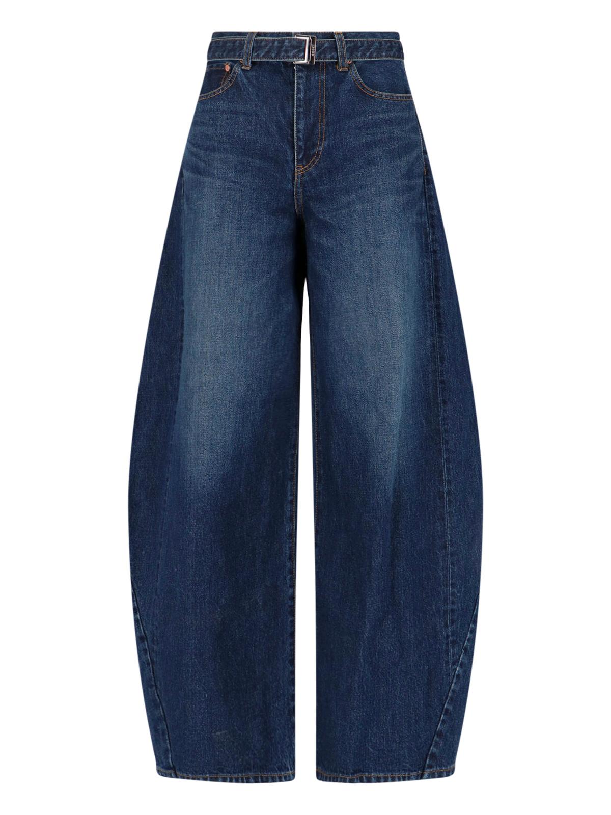 sacai jeans blue cotton - women