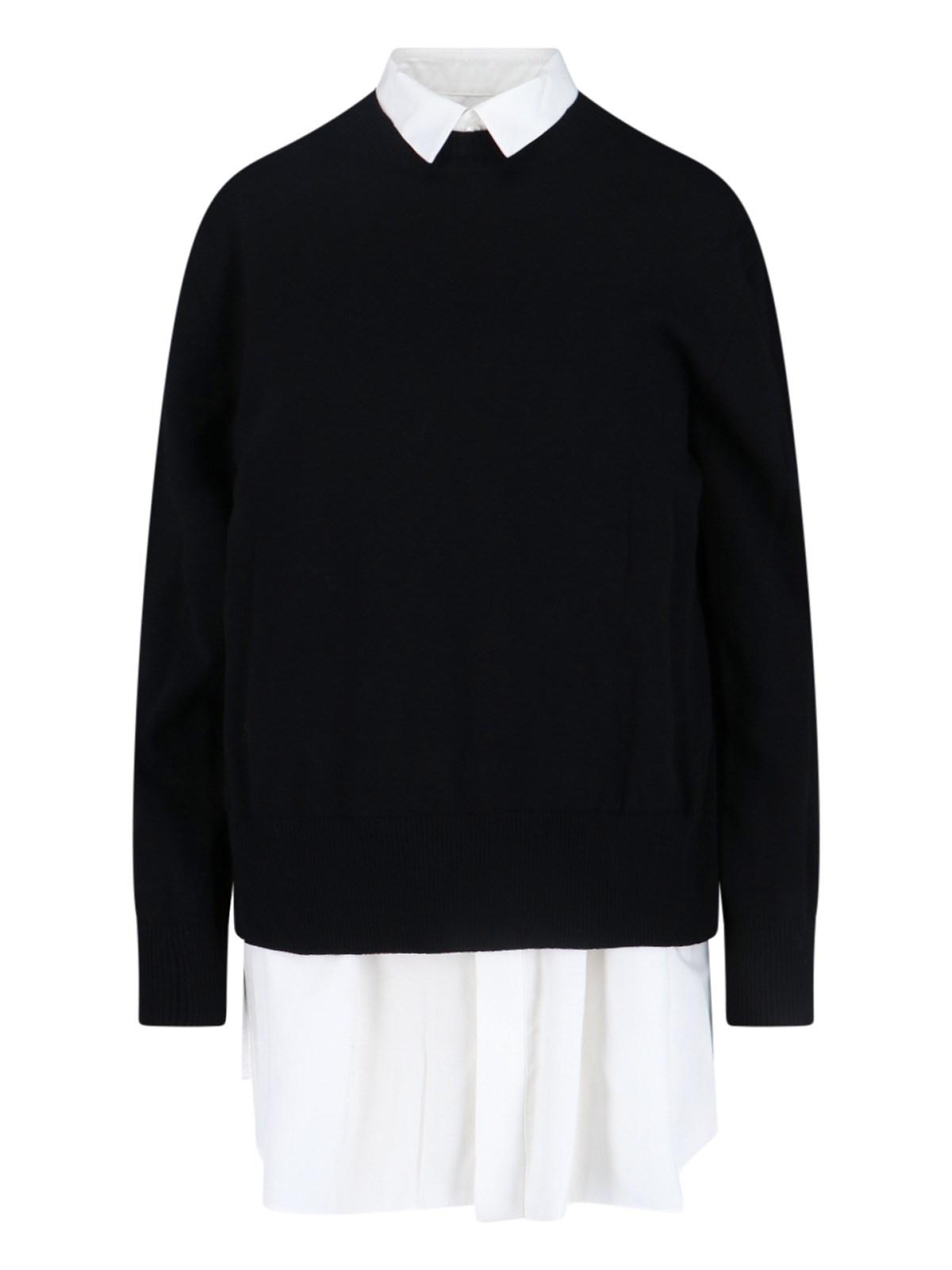 sacai knitted and cotton dress