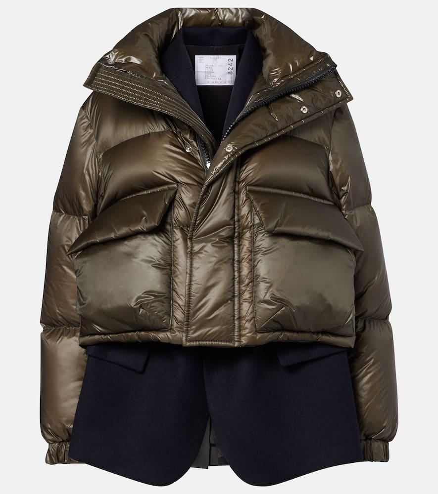 sacai layered wool
