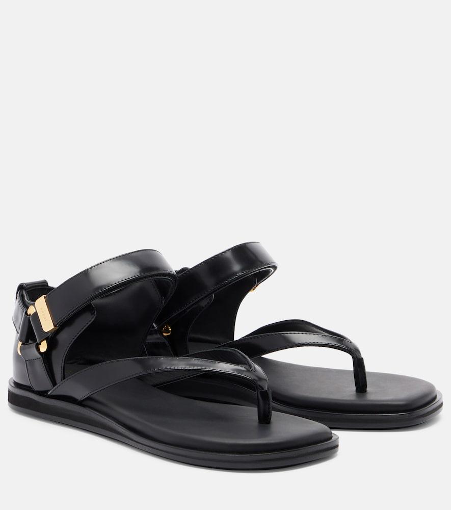 sacai leather thong sandals