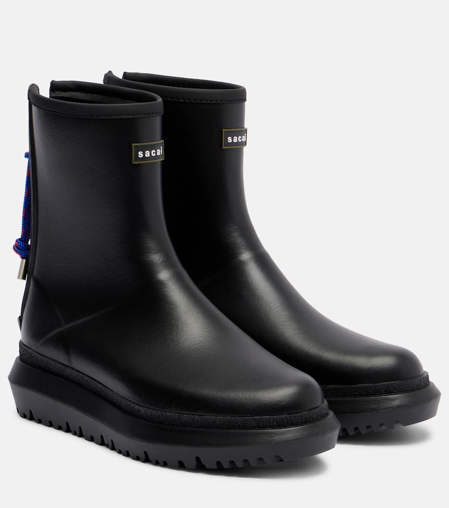 sacai logo ankle boots