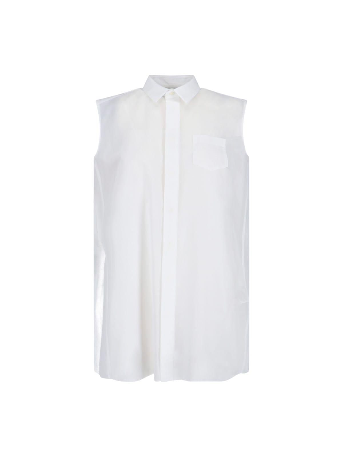 sacai mini shirt dress