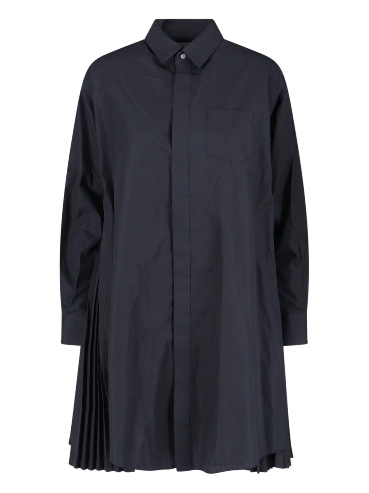 sacai mini shirt dress