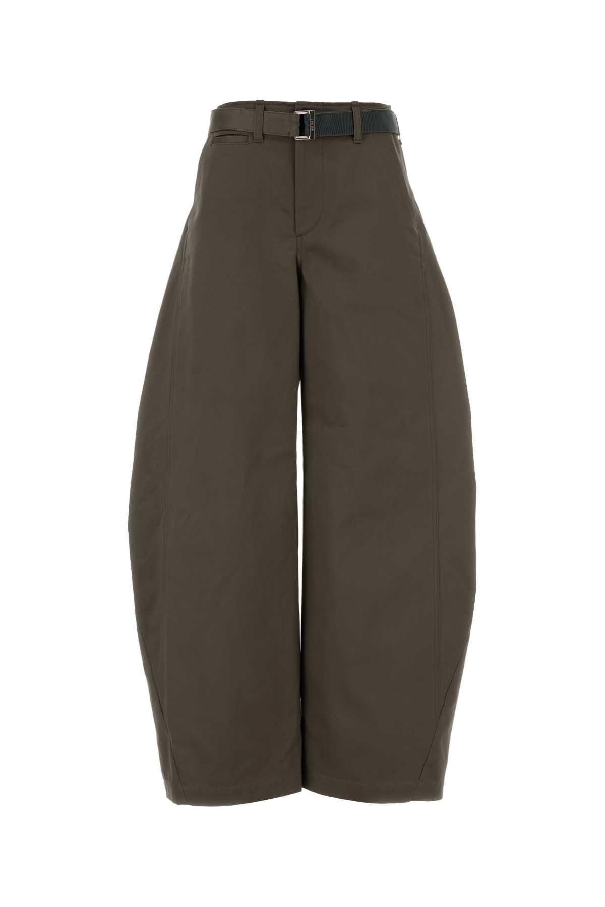 sacai mud cotton wide-leg pant