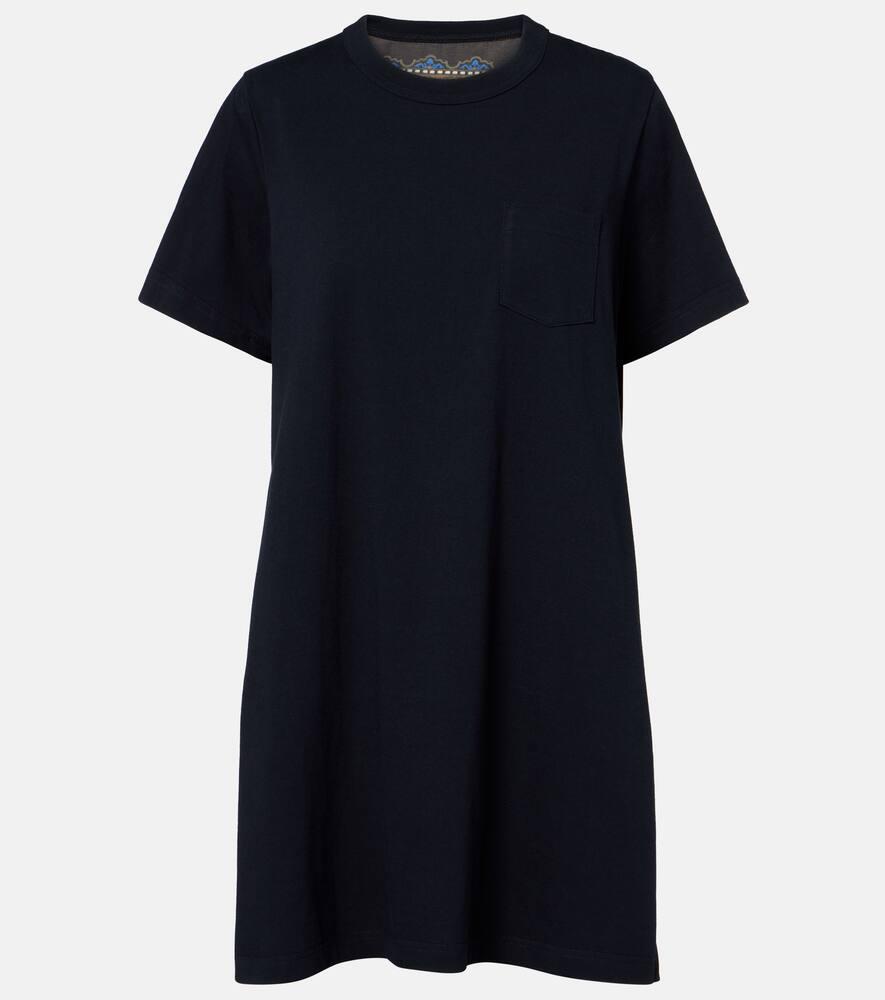 sacai paisley paneled minidress