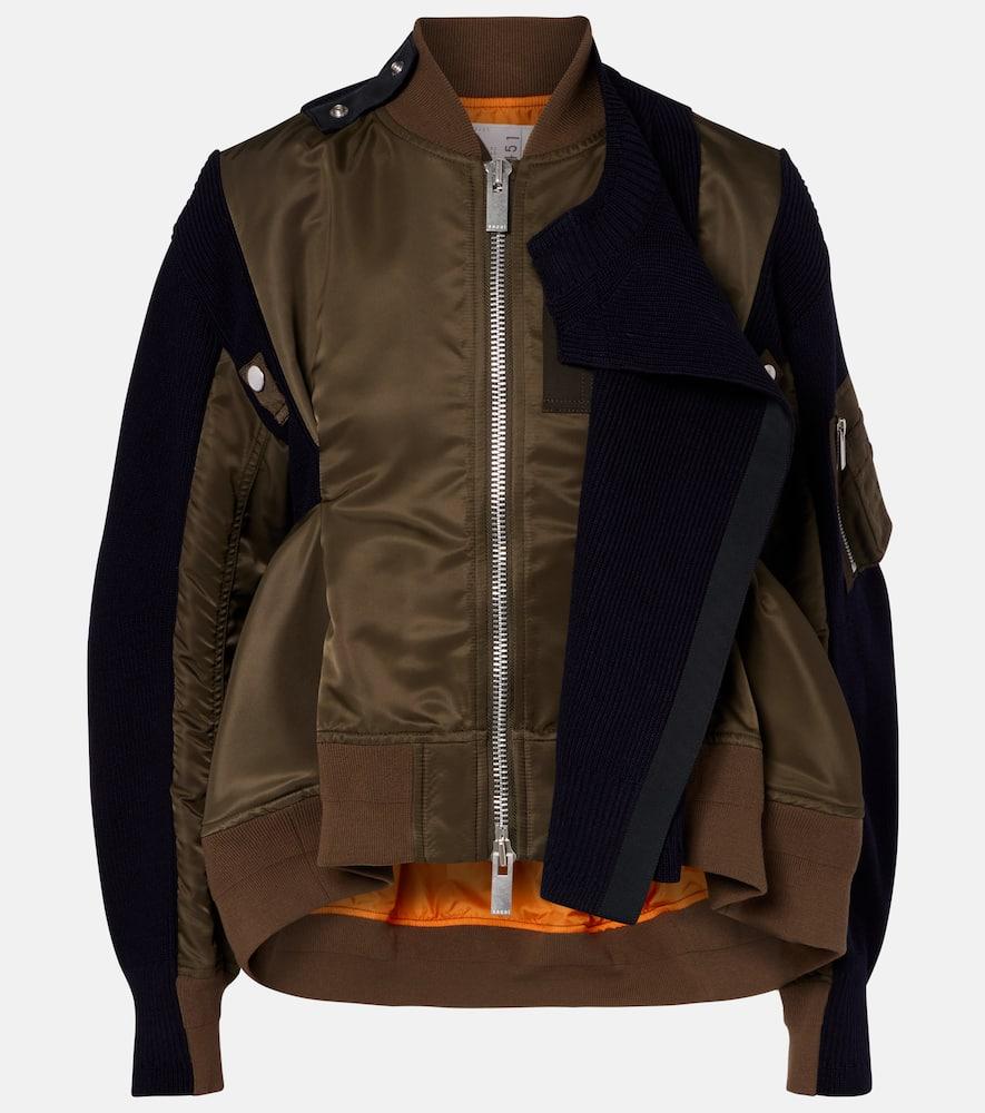sacai paneled blouson jacket