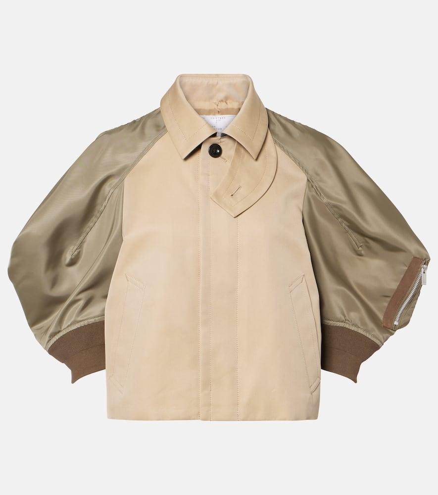 sacai paneled cotton