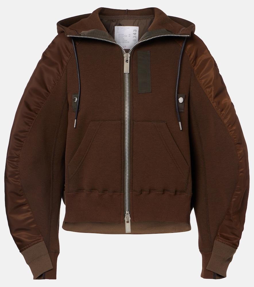 sacai paneled cotton