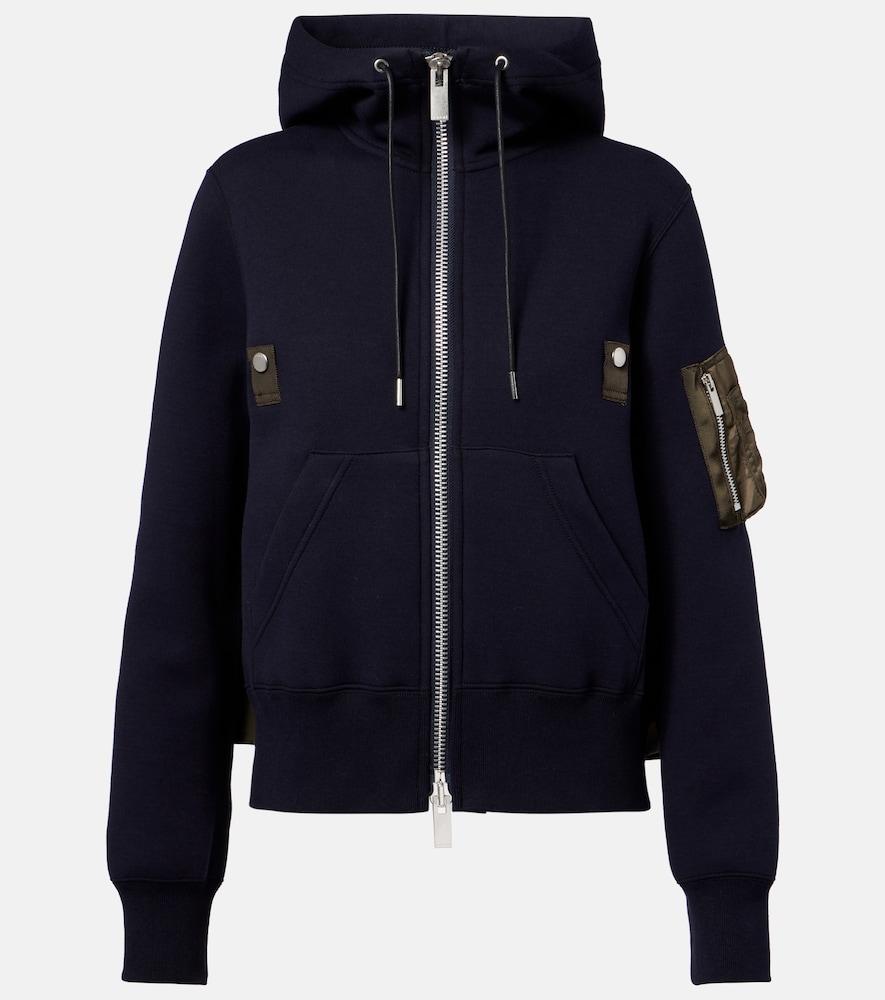 sacai paneled hoodie