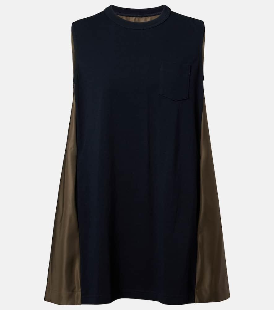 sacai paneled minidress