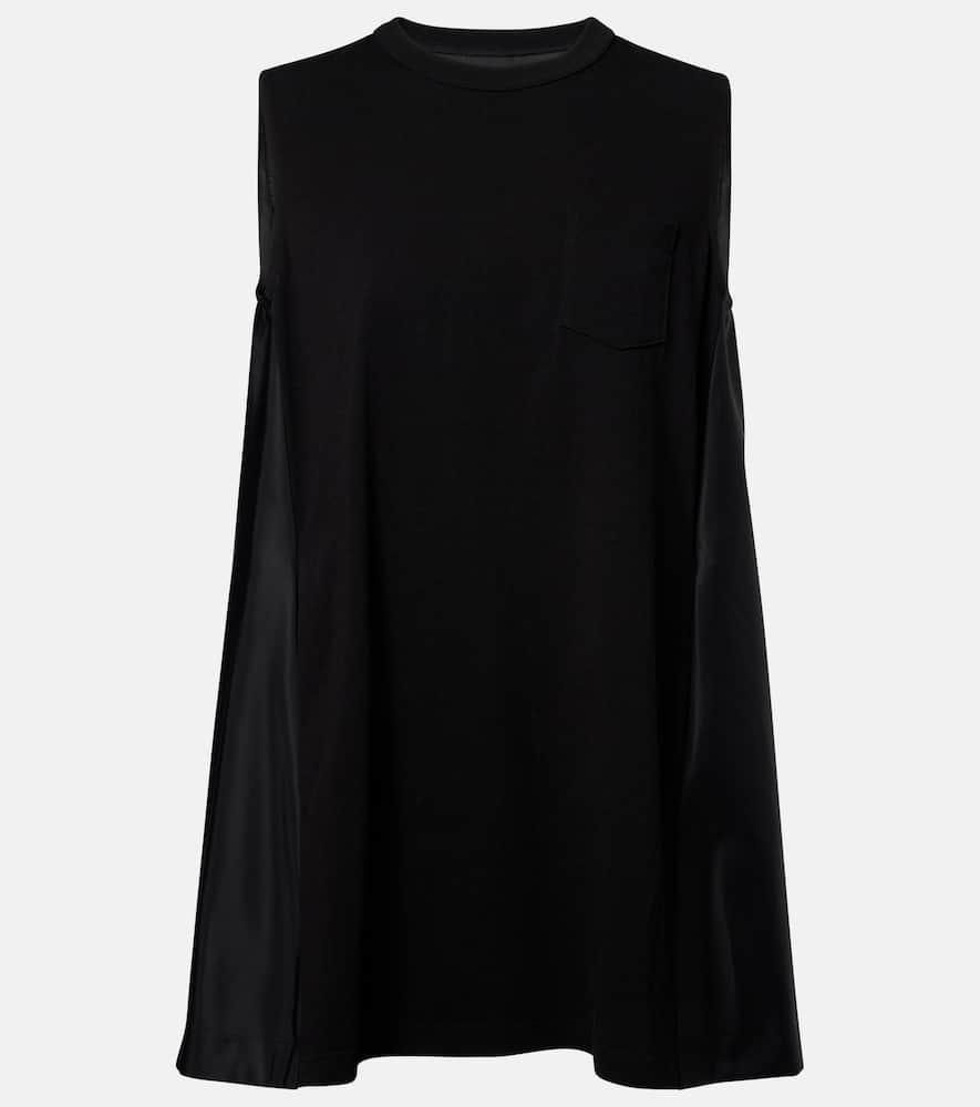 sacai paneled minidress