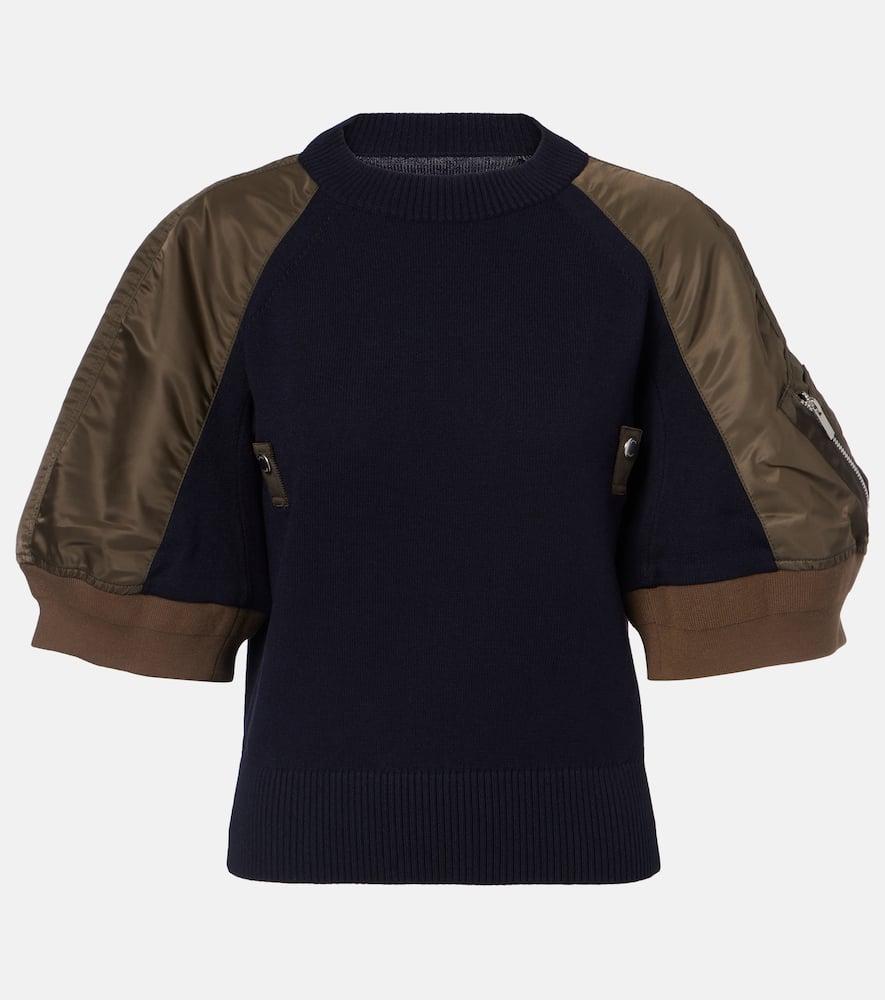 sacai paneled top