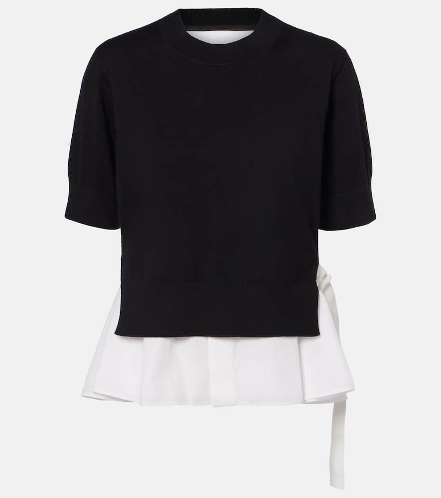 sacai paneled top