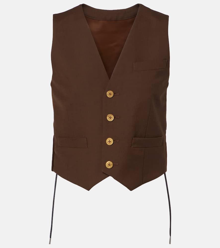sacai paneled vest