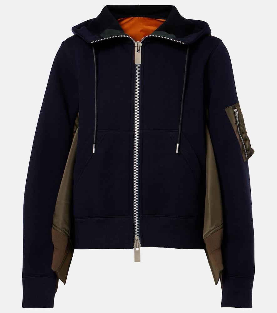 sacai paneled zip