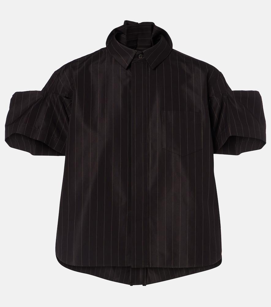 sacai pinstripe cotton