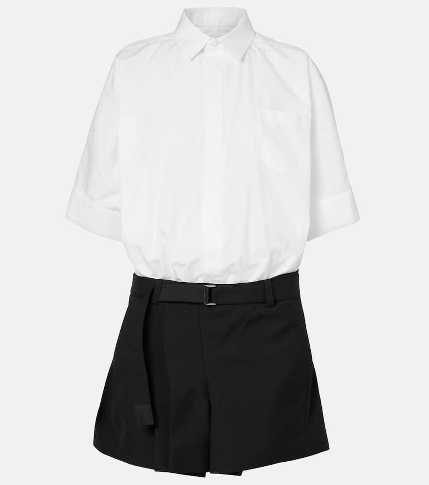 sacai poplin minidress