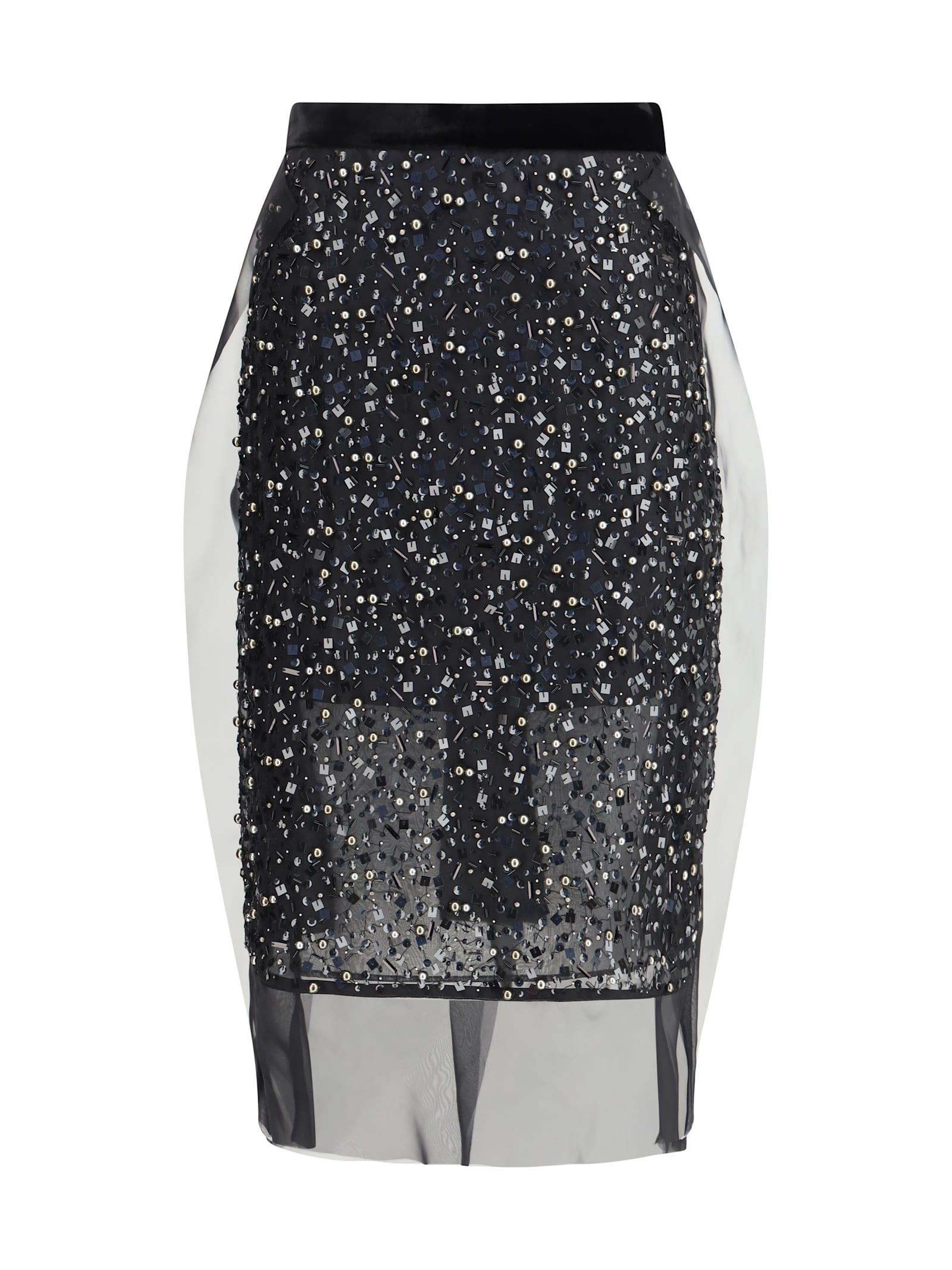 sacai sequin embroidery skirt