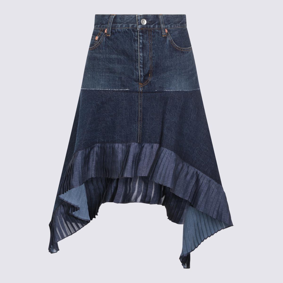 sacai skirts blue _co - women