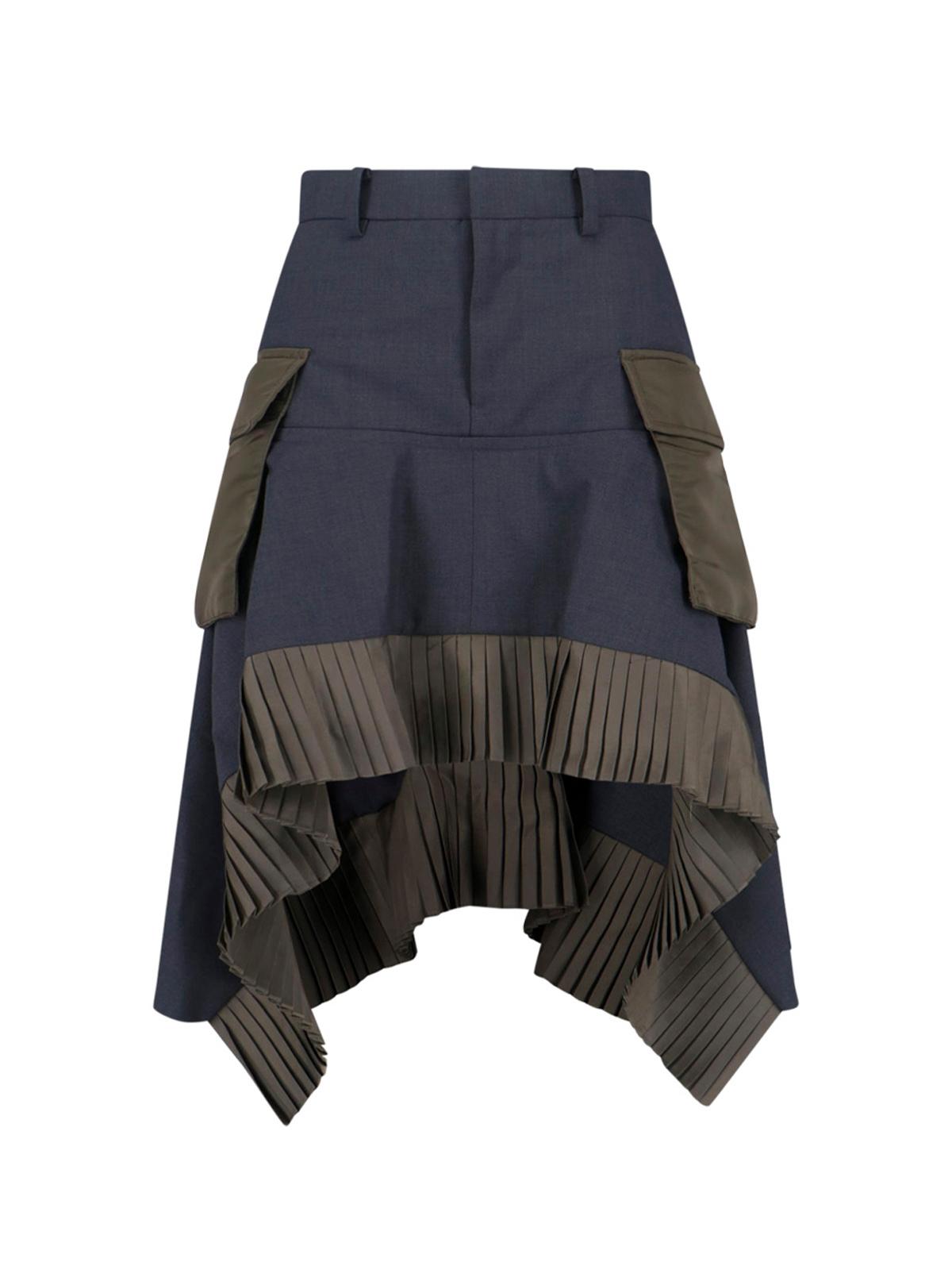 sacai skirts grey polyester - women