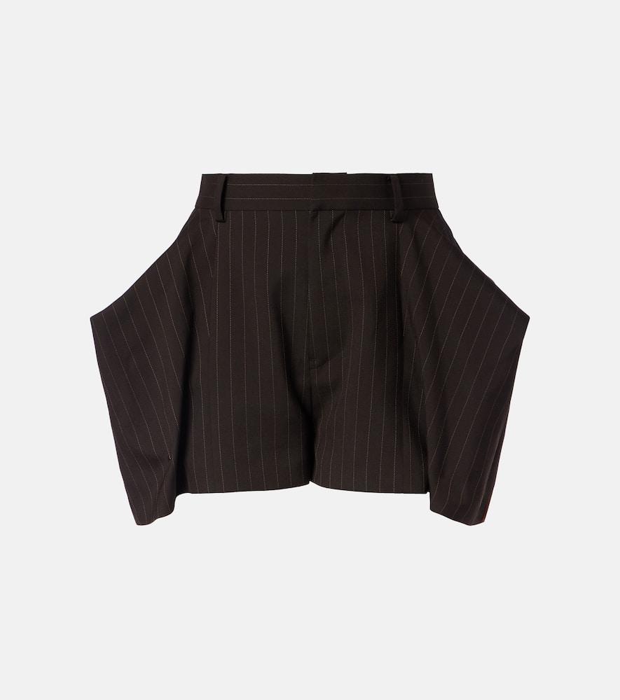 sacai striped bermuda shorts