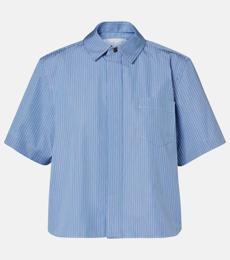 sacai striped cotton poplin shirt