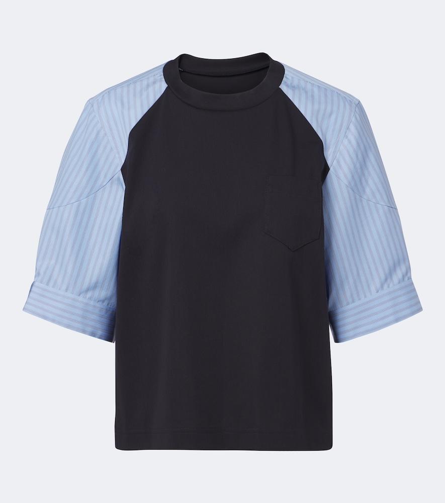 sacai striped cotton t