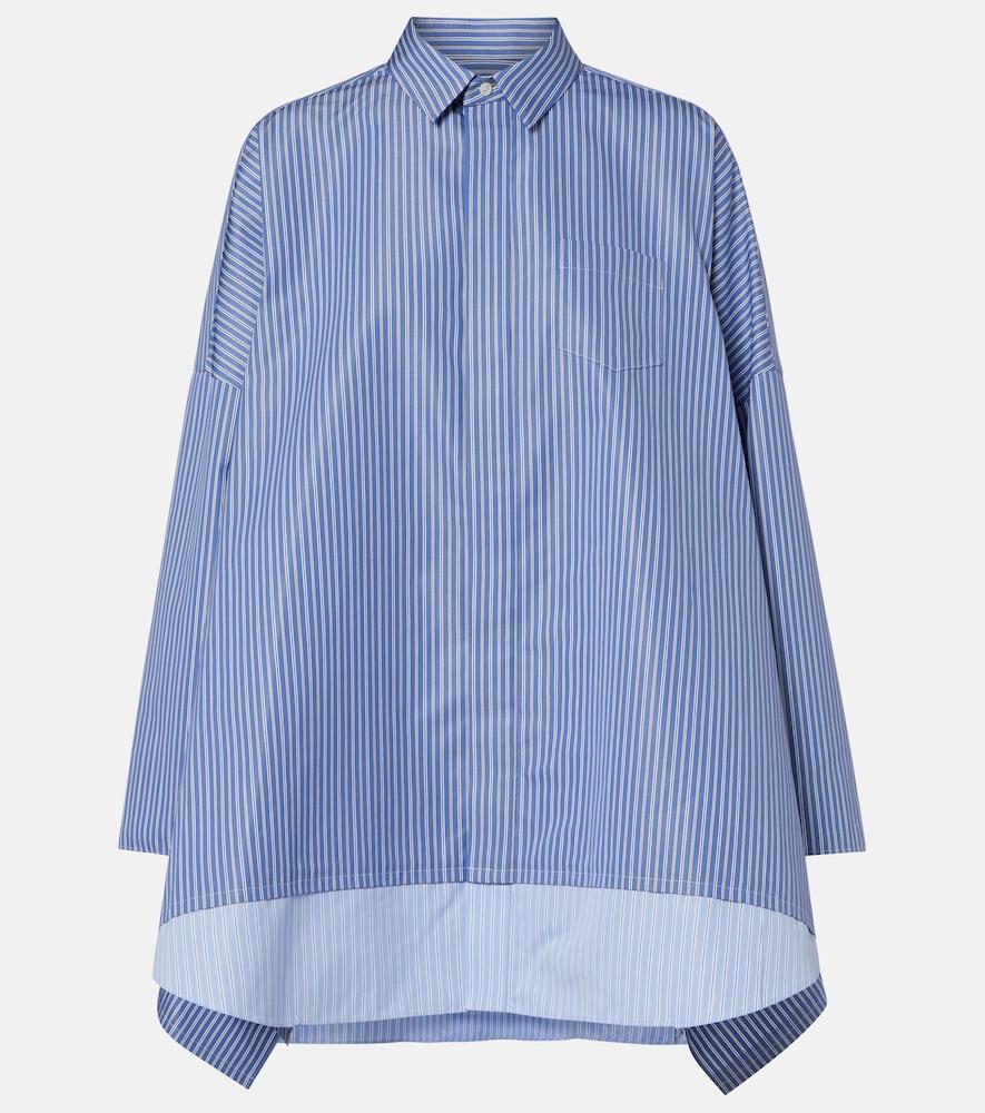 sacai striped oversized cotton