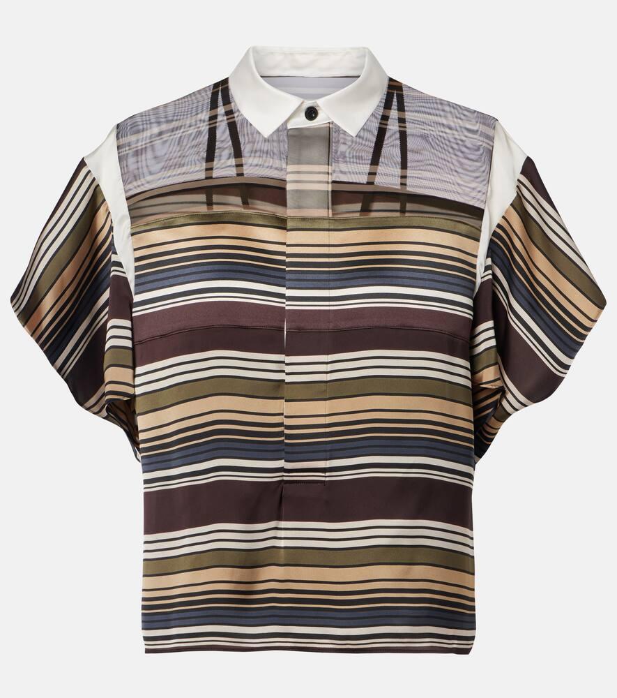 sacai striped top