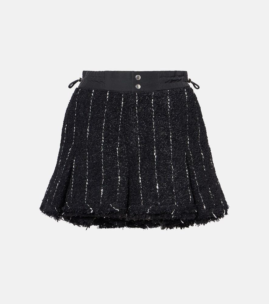 sacai striped tweed shorts