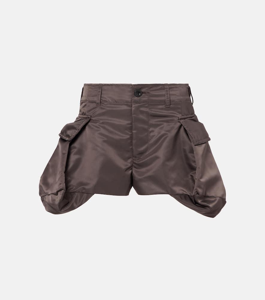 sacai technical twill cargo shorts