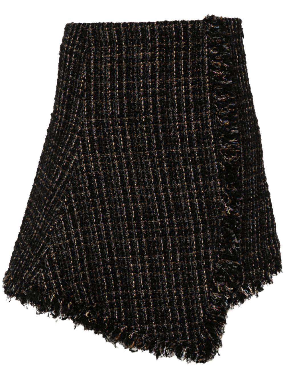 sacai tweed wool mini skirt