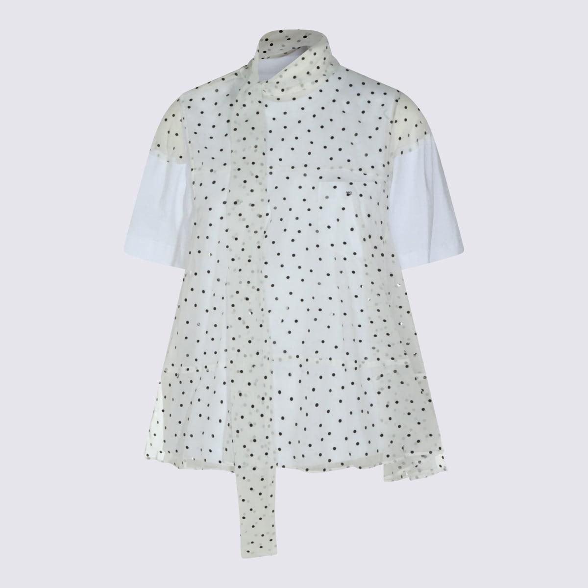 sacai white cotton t-shirt