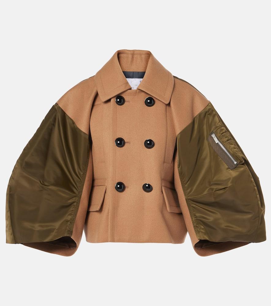 sacai wool and twill jacket