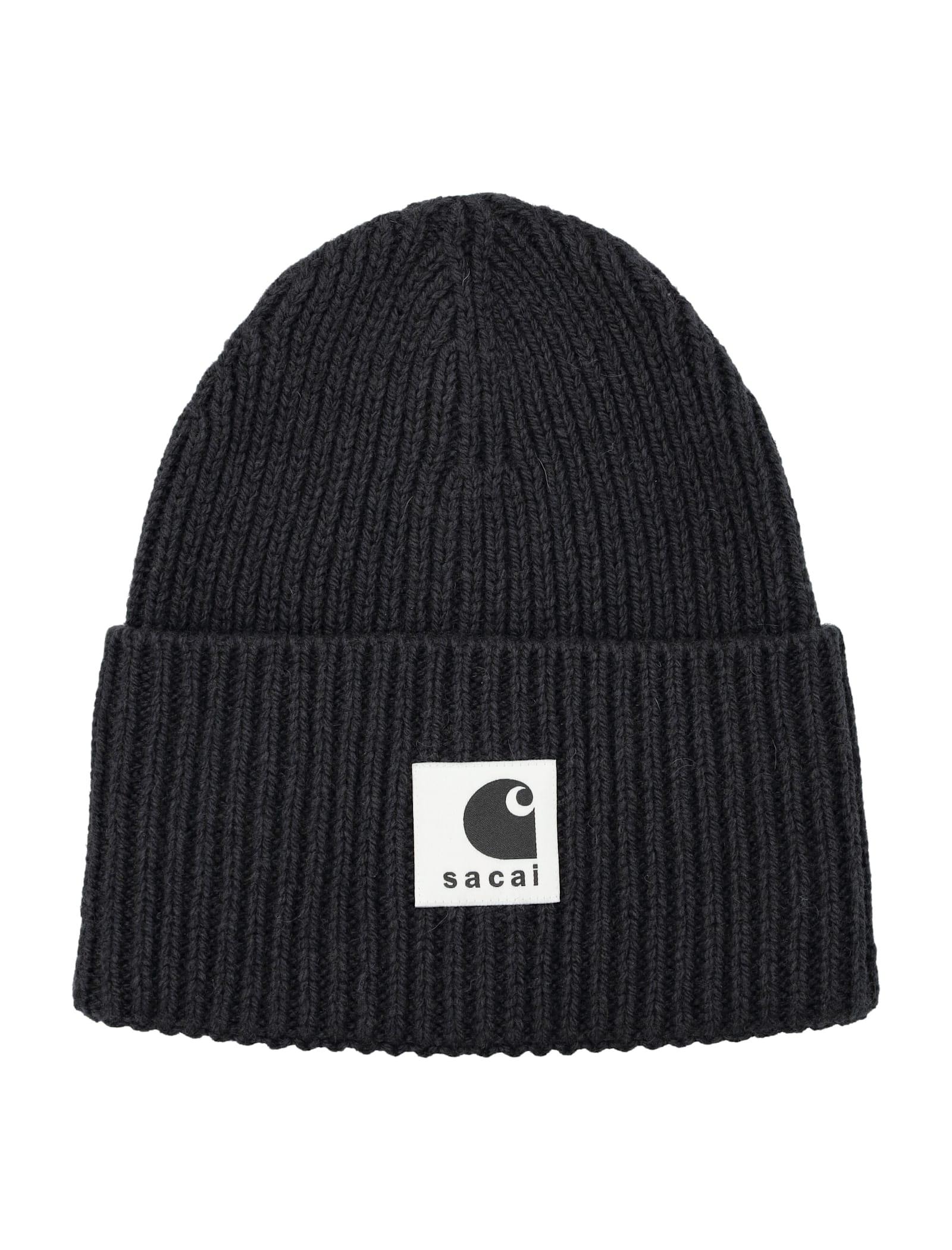 sacai x carhartt wip ribbed wool beanie
