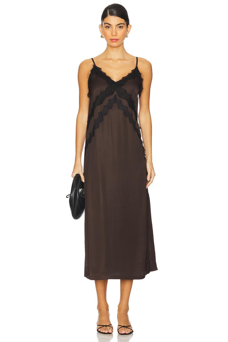 sachi slip dress in mole
