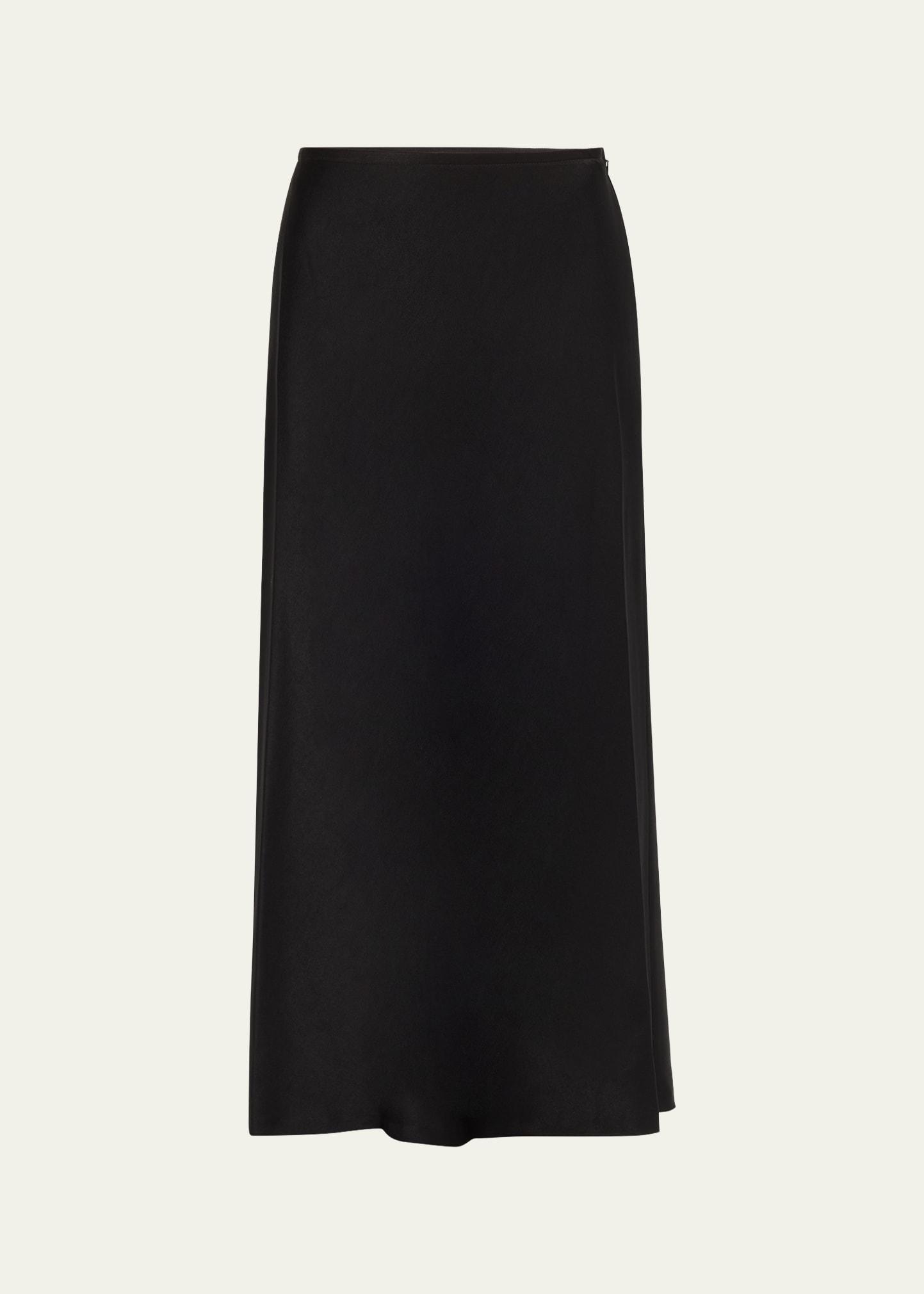 sachi straight satin back crepe maxi skirt