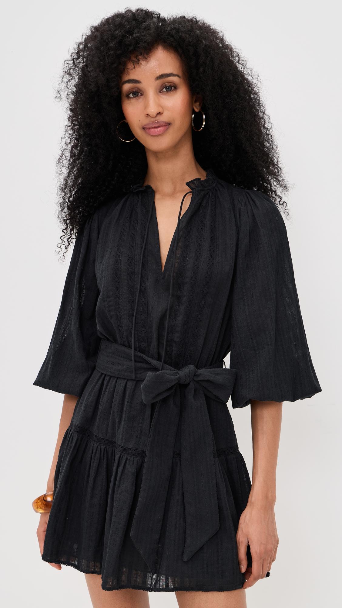 sadie lace trim mini shirt dress