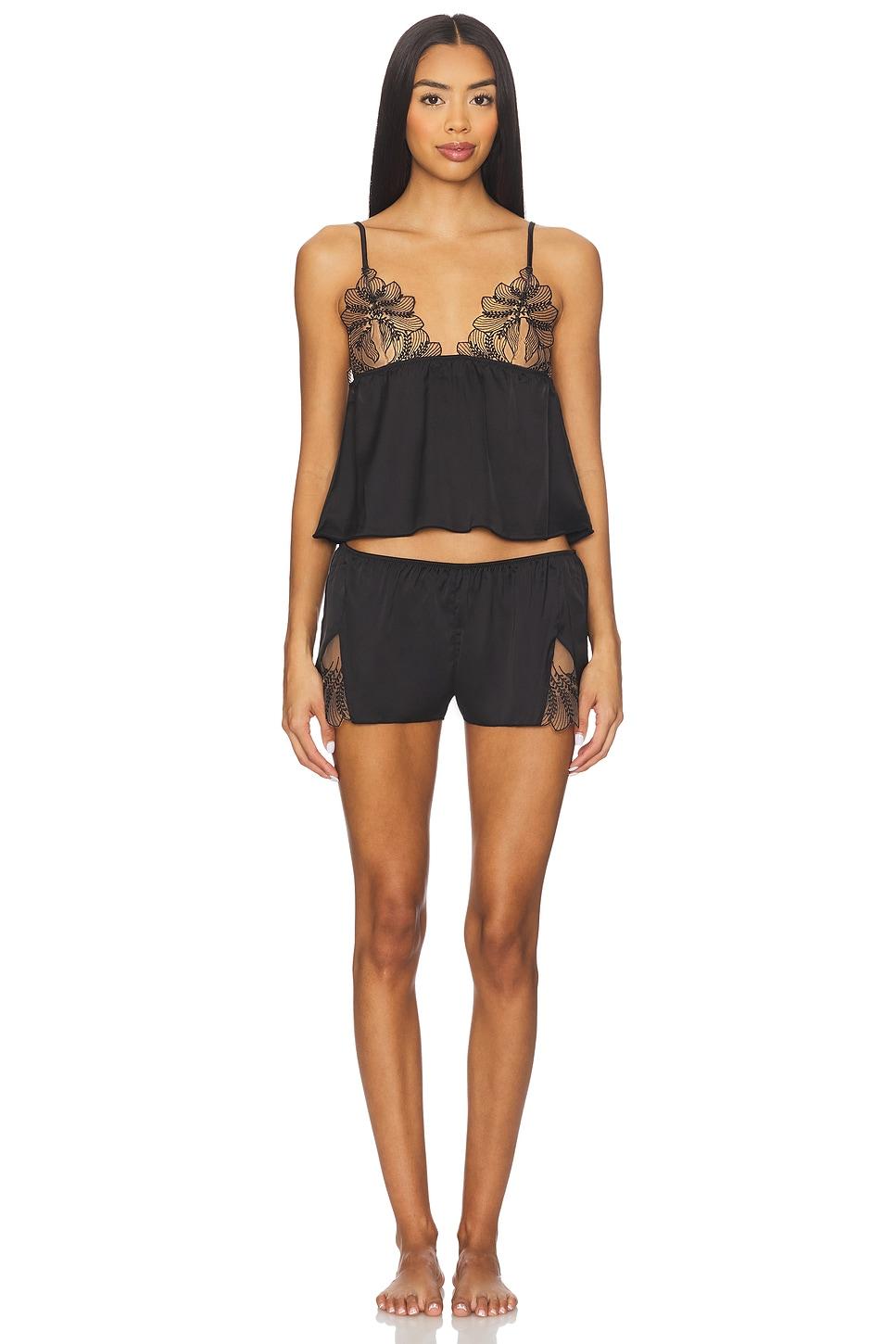 sadiya luxury satin cami and short