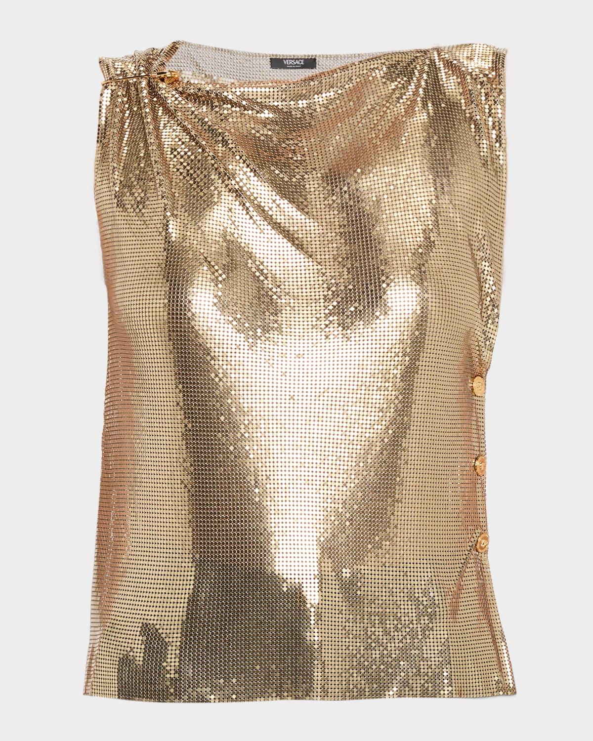 safety pin metal mesh top