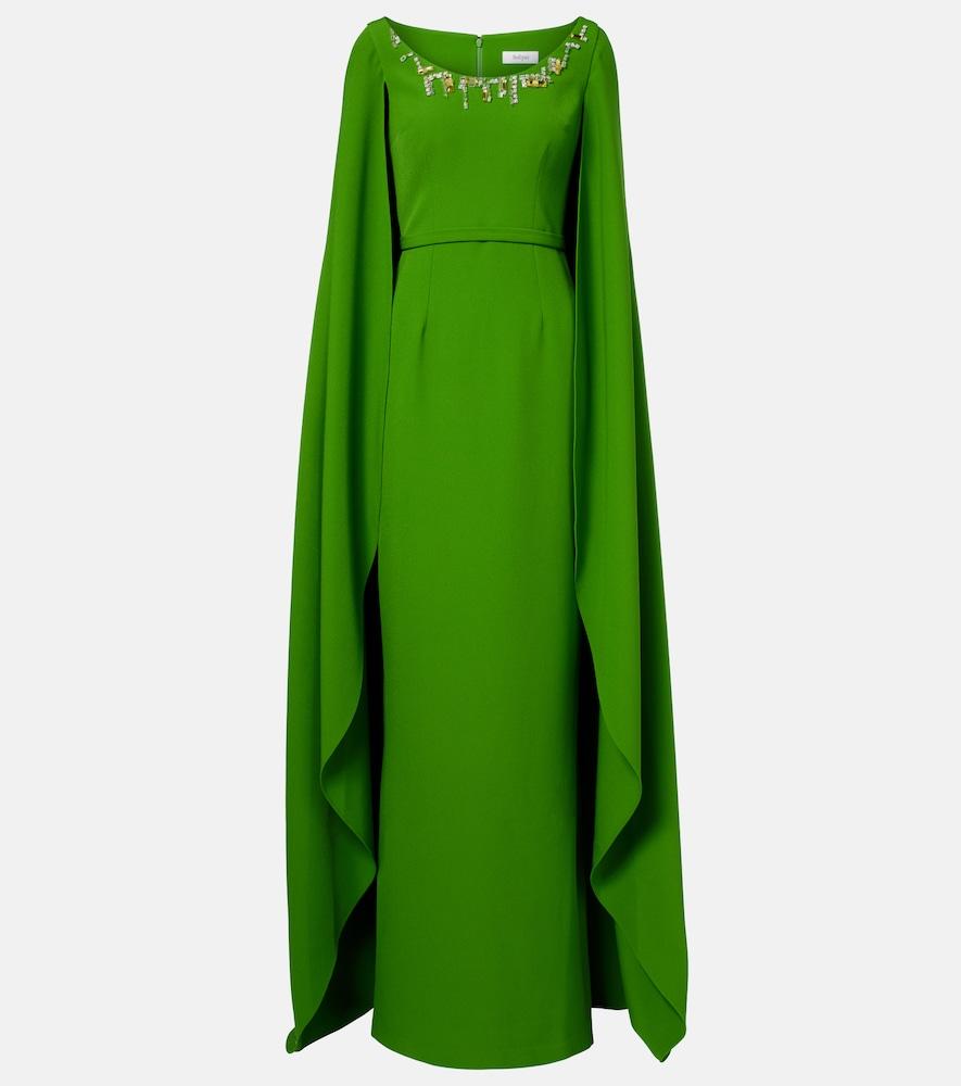 safiyaa agata embellished crêpe gown