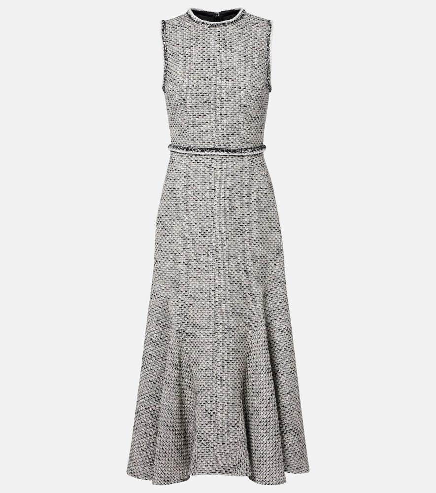 safiyaa andrea tweed midi dress
