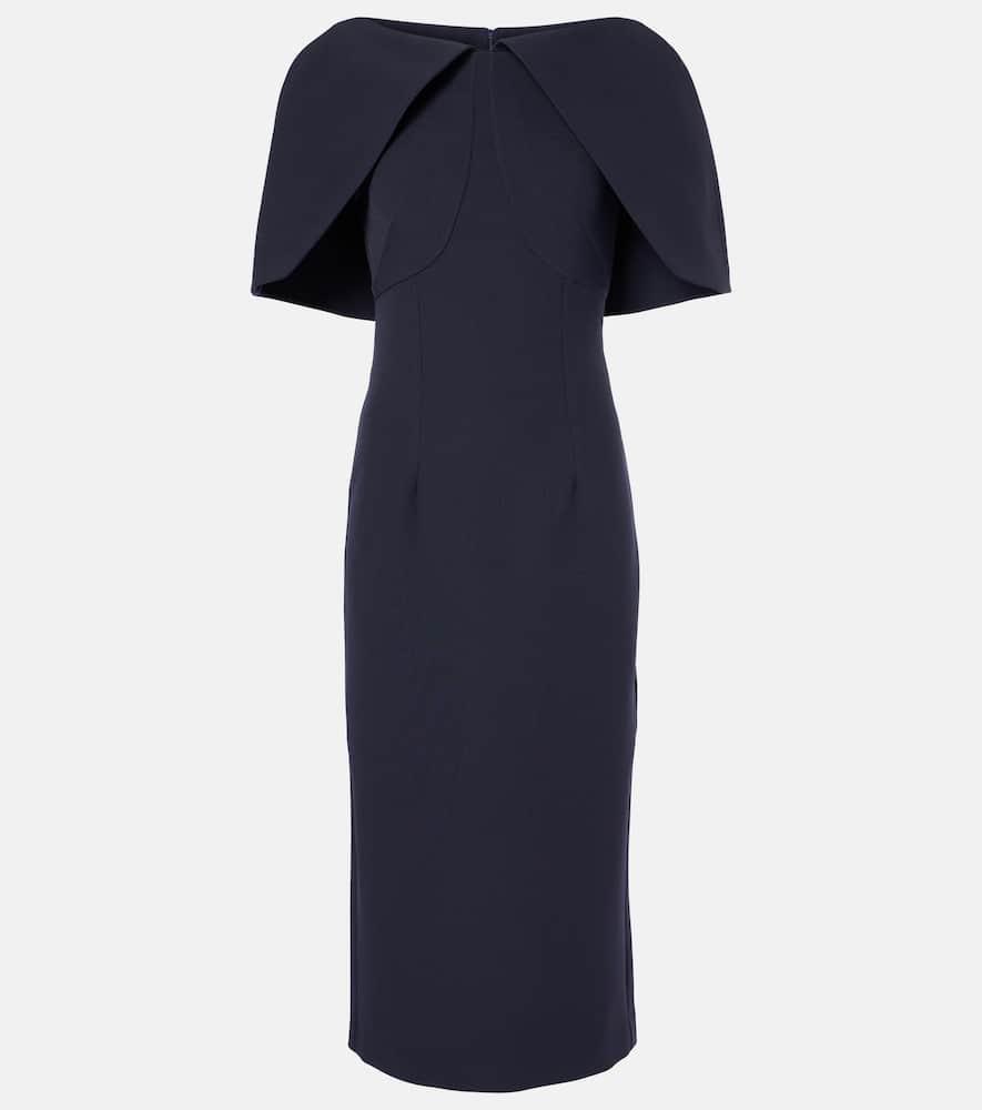 safiyaa barb draped crêpe midi dress