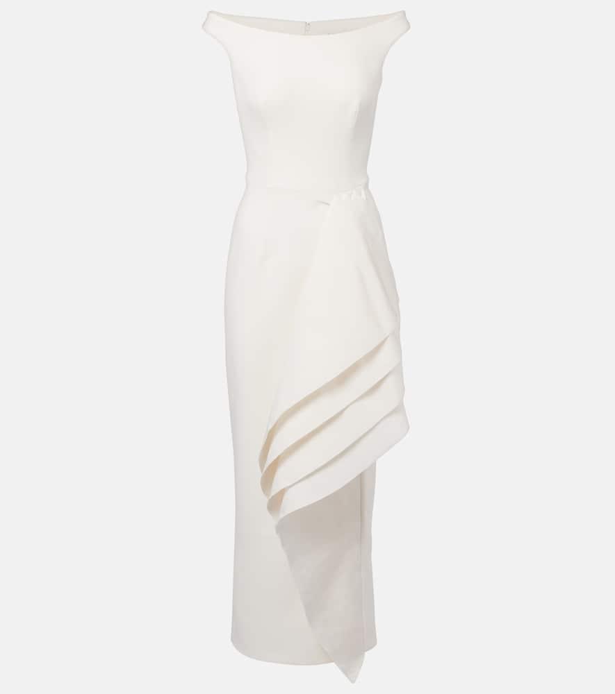 safiyaa bree draped midi dress